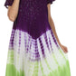 Sakkas Multi Color Tie Dye Cap Sleeve Caftan Dress / Cover Up