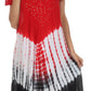 Sakkas Multi Color Tie Dye Cap Sleeve Caftan Dress / Cover Up