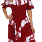 Sakkas Tie Dye Peasant Gypsy Boho Dress