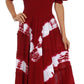 Sakkas Tie Dye Peasant Gypsy Boho Dress