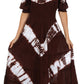 Sakkas Tie Dye Peasant Gypsy Boho Dress