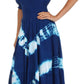 Sakkas Tie Dye Peasant Gypsy Boho Dress