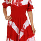 Sakkas Tie Dye Peasant Gypsy Boho Dress