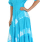 Sakkas Tie Dye Peasant Gypsy Boho Dress
