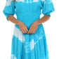 Sakkas Tie Dye Peasant Gypsy Boho Dress