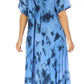 Sakkas Marcela Women's Casual Summer Maxi Short Sleeve Boho Dress Kaftan Sundress