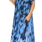 Sakkas Marcela Women's Casual Summer Maxi Short Sleeve Boho Dress Kaftan Sundress