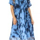 Sakkas Marcela Women's Casual Summer Maxi Short Sleeve Boho Dress Kaftan Sundress