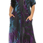 Sakkas Marcela Women's Casual Summer Maxi Short Sleeve Boho Dress Kaftan Sundress