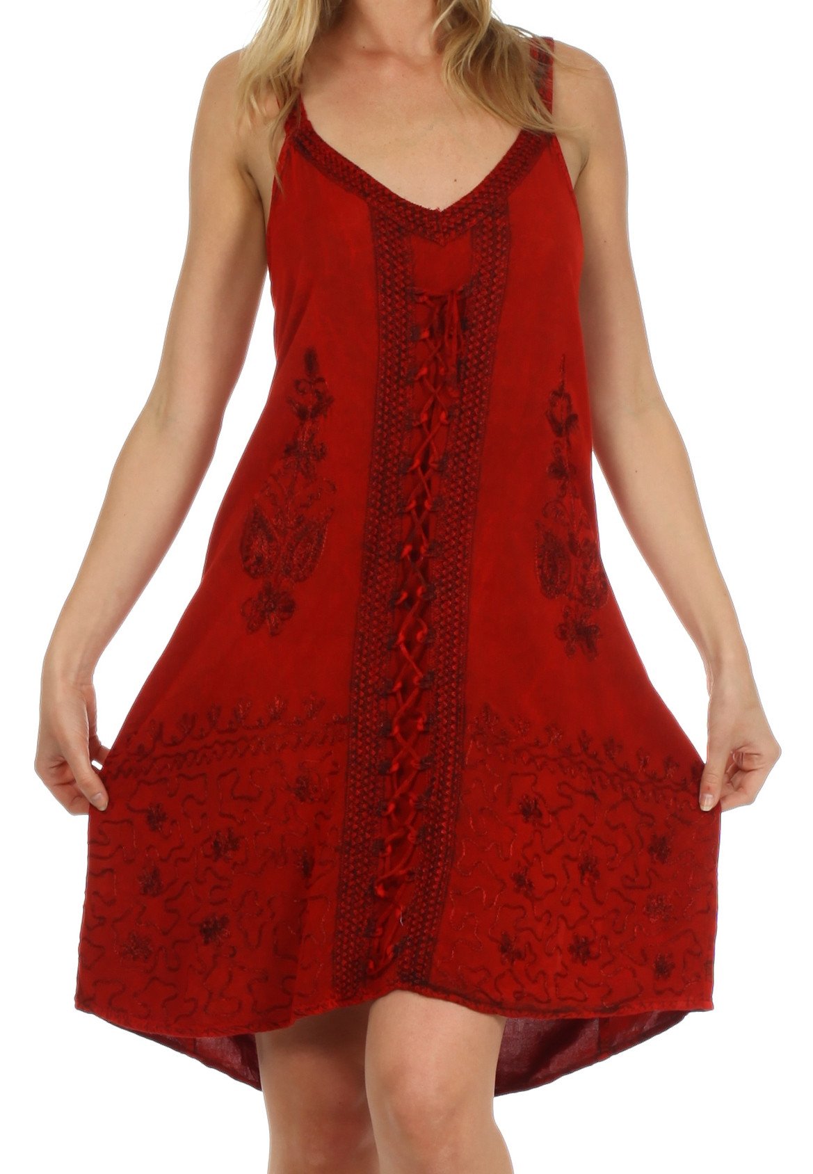 Sakkas Sakkas Jayanti Vestido de rayón bordado