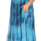 Sakkas Liza Women's Sleeveless Maxi Caftan Dress for Casual Summer Wear with Bohemian Flair and Handy Pockets