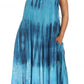 Sakkas Liza Women's Sleeveless Maxi Caftan Dress for Casual Summer Wear with Bohemian Flair and Handy Pockets