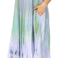Sakkas Liza Women's Sleeveless Maxi Caftan Dress for Casual Summer Wear with Bohemian Flair and Handy Pockets