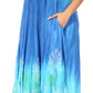 Sakkas Liza Women's Sleeveless Maxi Caftan Dress for Casual Summer Wear with Bohemian Flair and Handy Pockets