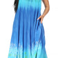 Sakkas Liza Women's Sleeveless Maxi Caftan Dress for Casual Summer Wear with Bohemian Flair and Handy Pockets