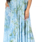 Sakkas Liza Women's Sleeveless Maxi Caftan Dress for Casual Summer Wear with Bohemian Flair and Handy Pockets
