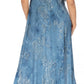 Sakkas Liza Women's Sleeveless Maxi Caftan Dress for Casual Summer Wear with Bohemian Flair and Handy Pockets