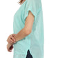 Sakkas Embroidered 100% Cotton Scoop Neck Semi-Sheer Short Sleeve Gauzy Top / Blouse