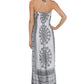 Sakkas Mehndi Henna Smocked Bodice Maxi Dress