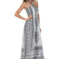 Sakkas Mehndi Henna Smocked Bodice Maxi Dress