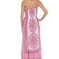 Sakkas Mehndi Henna Smocked Bodice Maxi Dress