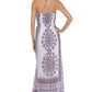 Sakkas Mehndi Henna Smocked Bodice Maxi Dress