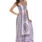 Sakkas Mehndi Henna Smocked Bodice Maxi Dress