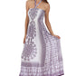 Sakkas Mehndi Henna Smocked Bodice Maxi Dress