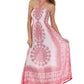 Sakkas Mehndi Henna Smocked Bodice Maxi Dress
