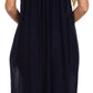 Sakkas Embroidered Palm Tree V-Neck Caftan Cotton Dress