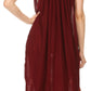 Sakkas Embroidered Palm Tree V-Neck Caftan Cotton Dress