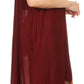 Sakkas Embroidered Palm Tree V-Neck Caftan Cotton Dress