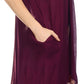 Sakkas Embroidered Palm Tree V-Neck Caftan Cotton Dress