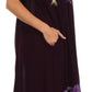 Sakkas Embroidered Palm Tree V-Neck Caftan Cotton Dress