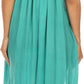 Sakkas Embroidered Palm Tree V-Neck Caftan Cotton Dress