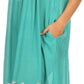 Sakkas Embroidered Palm Tree V-Neck Caftan Cotton Dress