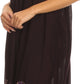 Sakkas Embroidered Palm Tree V-Neck Caftan Cotton Dress
