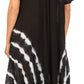 Sakkas Embroidered Painted Floral Cap Sleeve Rayon Dress