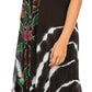 Sakkas Embroidered Painted Floral Cap Sleeve Rayon Dress