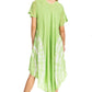 Sakkas Embroidered Painted Floral Cap Sleeve Rayon Dress