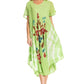 Sakkas Embroidered Painted Floral Cap Sleeve Rayon Dress