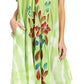 Sakkas Embroidered Painted Floral Cap Sleeve Rayon Dress
