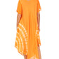 Sakkas Embroidered Painted Floral Cap Sleeve Rayon Dress