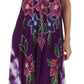 Sakkas Embroidered Painted Floral Cap Sleeve Rayon Dress
