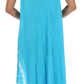 Sakkas Embroidered Painted Floral Cap Sleeve Rayon Dress