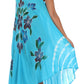 Sakkas Embroidered Painted Floral Cap Sleeve Rayon Dress