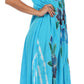 Sakkas Embroidered Painted Floral Cap Sleeve Rayon Dress