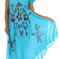Sakkas Embroidered Painted Floral Cap Sleeve Rayon Dress