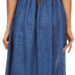 Sakkas Hoola Long Tall Full Length Tribal Printed Batik Tank Top Sleeveless Dress
