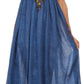 Sakkas Hoola Long Tall Full Length Tribal Printed Batik Tank Top Sleeveless Dress